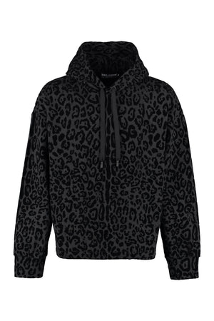 Printed cotton hoodie-0